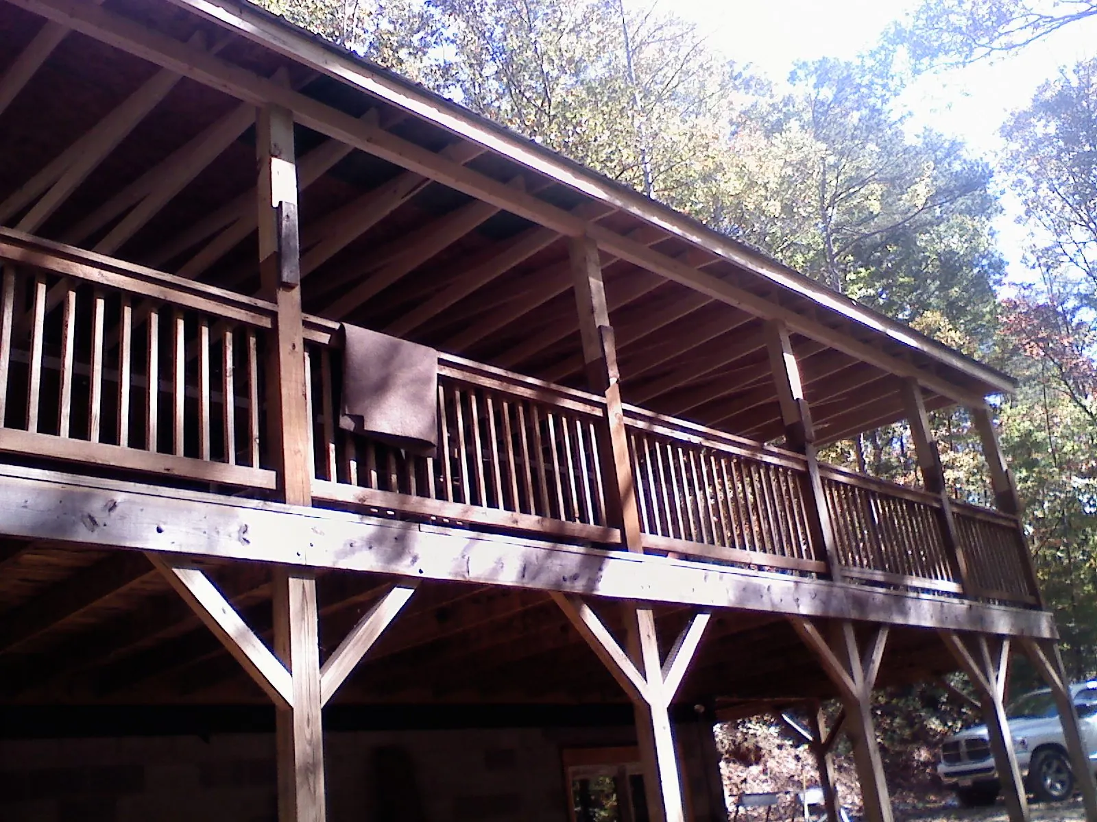 Timber framing under a new elevated porch and deck — Roof Leak Repair in Martin by Roofing Brothers